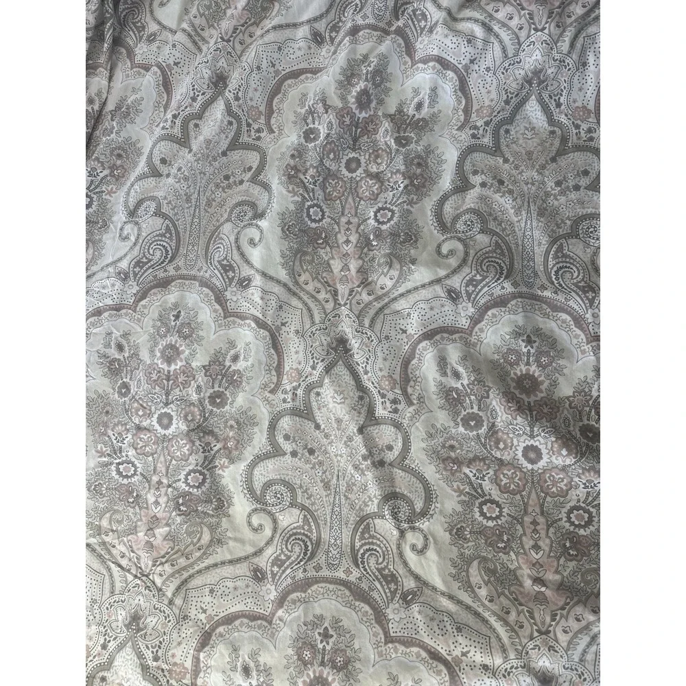 Pottery Barn Jordana Paisley Duvet Cover Full/Queen 92 x 88 Beige Percale Boho